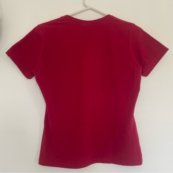 Vintage Nike Short Sleeve Pink V-Neck T-Shirt - Picture 4 of 4